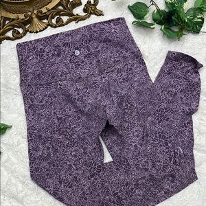 Purple Floral Lululemon Leggings